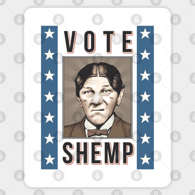 Shemp for President Sticker by ranxerox79